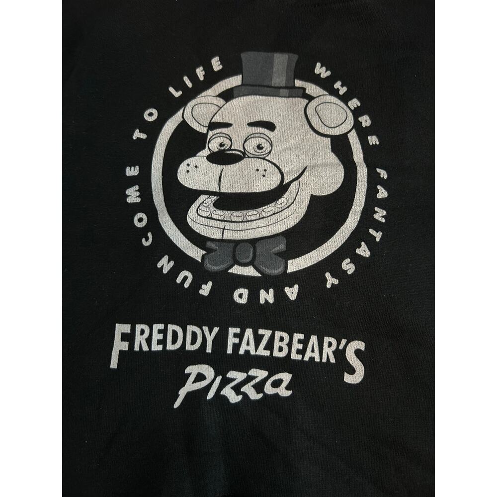 NO BRAND Five Nights at Freddy's Hoodie NEW Black Kangaroo Pocket Size YXL